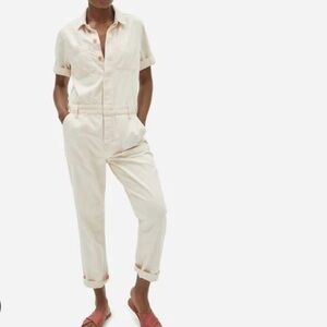 Everlane denim short sleeve jumpsuit size 4.